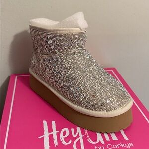 Corkys Glittering Rhinestone Platform Boots